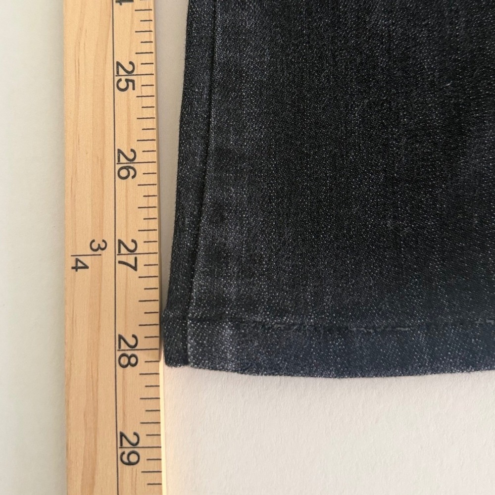 White House Black Market Skinny Flare Jeans Black Extra High Rise Size 14 - Picture 10 of 11